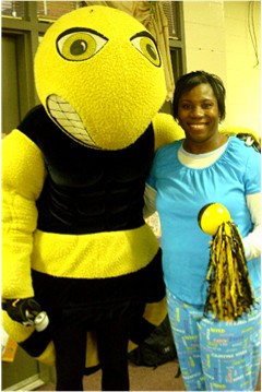 Mrs. Tessie Grayson and the ASU hornet.  Submitted by Laura Lott